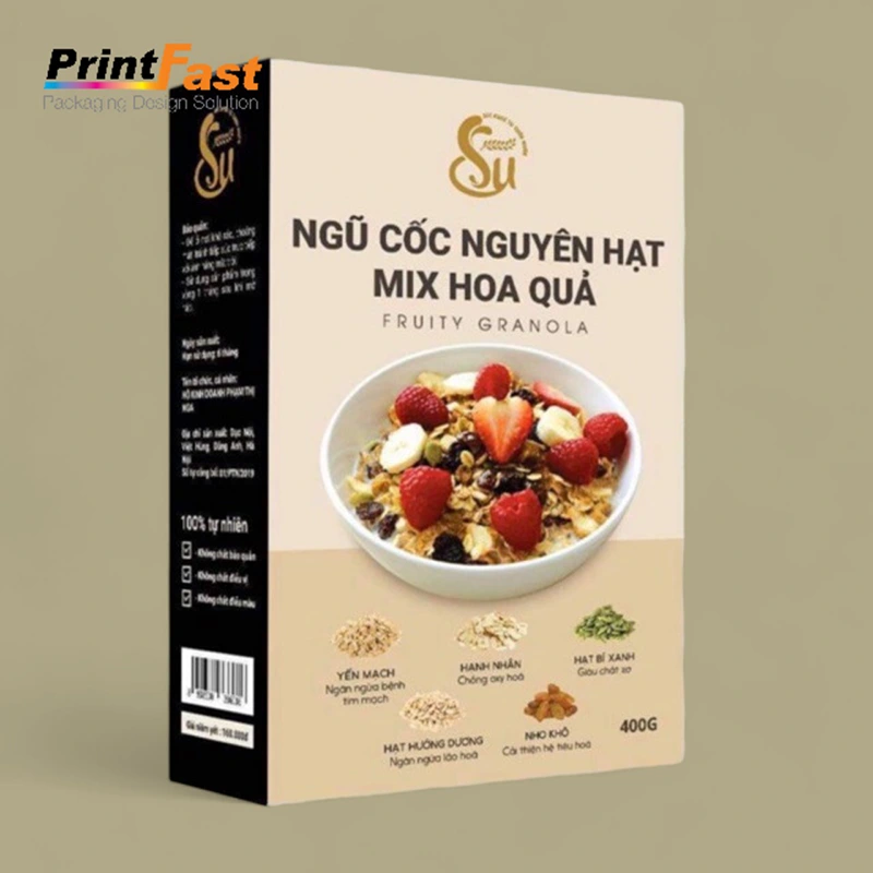 in hộp giấy đựng ngũ cốc