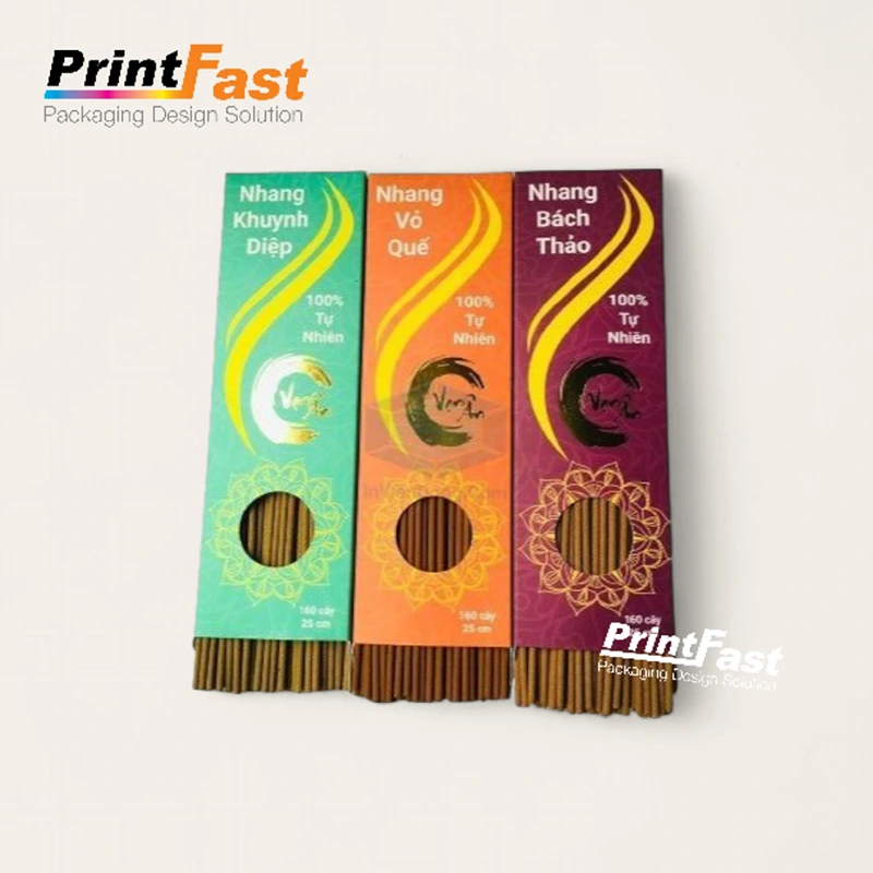 in hộp giấy đựng nụ trầm
