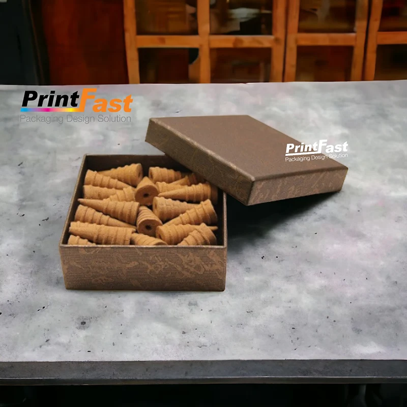 in hộp giấy đựng nụ trầm